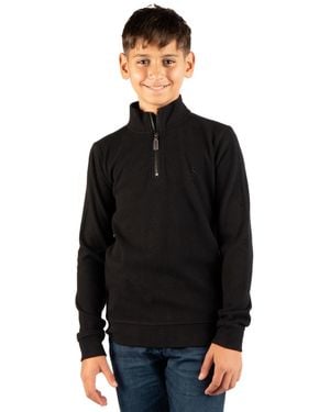 Tailorbyrd Boys 8 -20 Cozy Knit Quarter Zip - Black