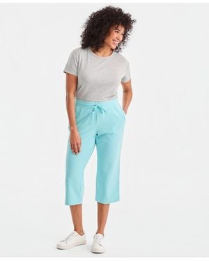 Style & Co. Mid Rise Capri Sweatpants - Blue
