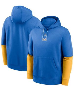 Nike Blue/gold Ucla Bruins 2024 Sideline Club Pullover Hoodie