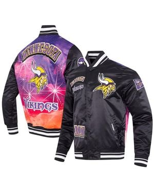 Pro Standard Minnesota Vikings Sublimated Satin Full-snap Jacket - Blue