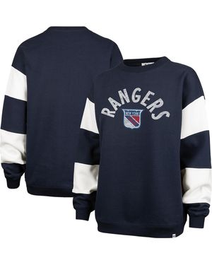 '47 New York Rangers Eephus Barred Pullover Sweatshirt - Blue