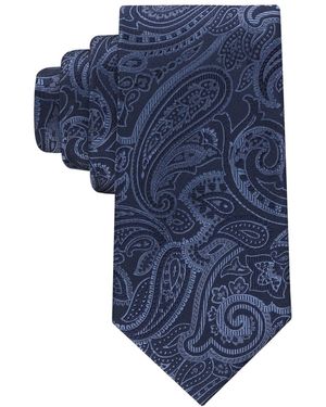 Tommy Hilfiger Grant Micro Geometric Pattern Classic Tie - Blue