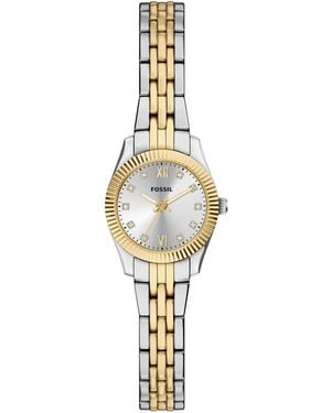 Fossil Scarlette Mini Three-hand Two-tone Stainless Steel Watch - Metallic