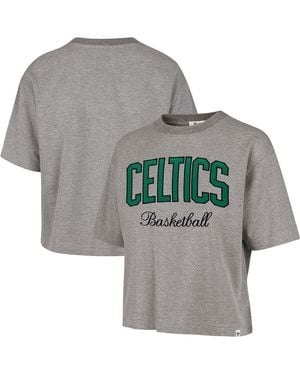 '47 Boston Celtics Pivot Drop Needle Cropped T-shirt - Gray