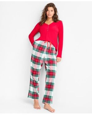 State Of Day Flannel Pajama Pants - Red