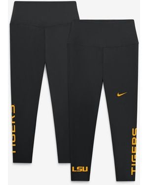 Nike Lsu Tigers Zenvy High Rise Dri-fit 7/8 leggings - Black