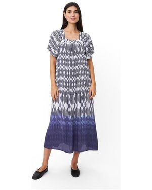 Masai Square Neck Midi Dress - Blue