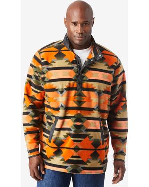 Kingsize Big & Tall Explorer Fleece Pullover - Orange