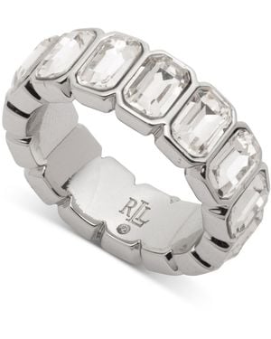 Ralph Lauren Emerald Crystal Tennis Ring - Metallic