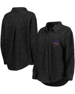 Gameday Couture Kentucky Wildcats Switch It Up Tri-blend Button-up Shacket - Black