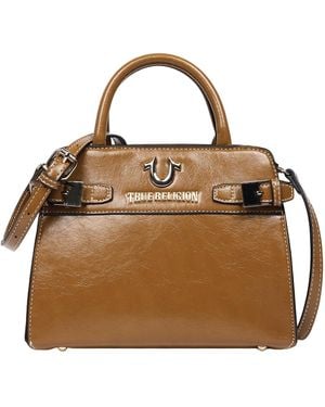 TRUE RELIGION Buckle Tab Tote - Brown