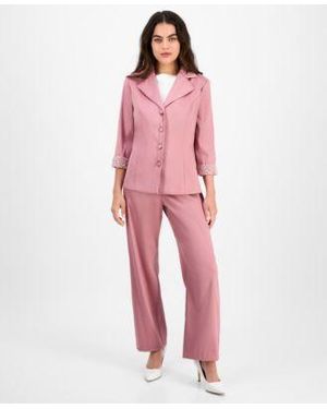 売れ筋商品|||アレックスイブニングス カットソー トップス レディース Petite Notched Collar Button-Front Blouse Rose Alex Evenings Petite Notched Collar Button-front Blouse in