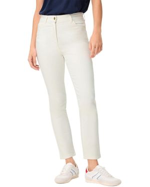 Olsen Cropped Slim Pant - White