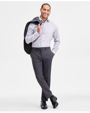 Ted Baker Ted By Modern-fit Stretch Birdseye Wool-blend Suit Separate Pants - White