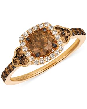 Le Vian Chocolatier Chocolate Diamond & Vanilla Diamond Ring (1-1/6 Ct. T.w. - Brown