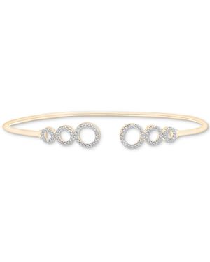 Wrapped in Love Diamond Circles Wire Cuff Bangle Bracelet (1/4 Ct. T.w. - White