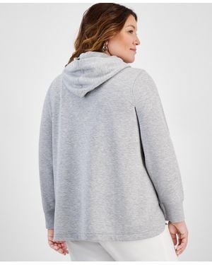 売れ筋商品|||スタイルアンドコー パーカー・スウェットシャツ アウター レディース Plus Size Side-Snap Fleece Hoodie, Exclusively at Macy's Sky Grey Heather Style & Co Women's Side-Snap Fleece Hoodie, Exclusively at