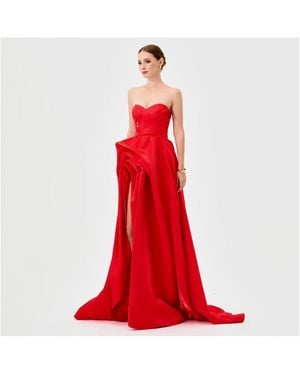 Bariano Gianna Strapless Ball Gown - Red
