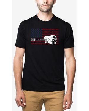 LA Pop Art America Rocks Premium Blend Word Art T-shirt - Black