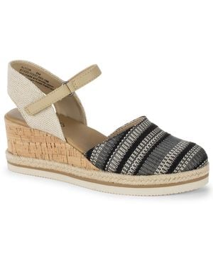 BareTraps Alycia Wedge Heel Sandals - Metallic