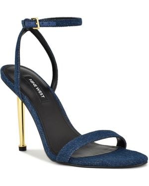 Nine West Reina Ankle Strap Stiletto Sandals - Blue