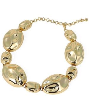 SOH The Chunky Dented-pierre Collar Necklace - Metallic