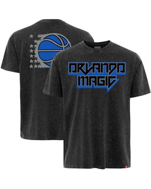 Sportiqe And Orlando Magic Rock Roll Collection Angus Premium Mineral Wash T-shirt - Black
