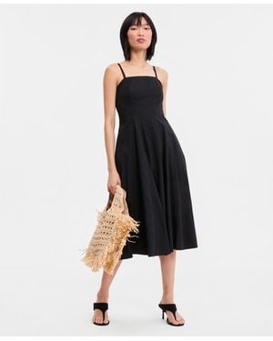 INC International Concepts Sleeveless Seamed Midi Dress - Black