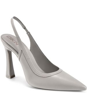 DKNY Cinette Slingback Pumps - White