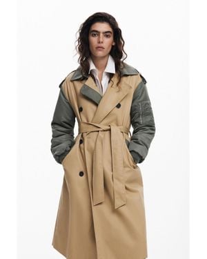 Desigual Combined Parka - Natural
