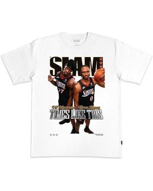 Slam And Vj Edgecombe & Tyrese Maxey Philadelphia 76ers Cover T-shirt - White