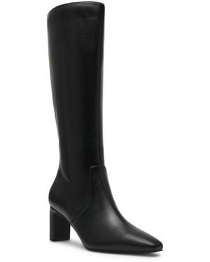 Anne Klein Corbin Knee-high Square Toe Boots - Black