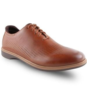 Deer Stags Valencia Comfort Perforated Dress Oxford - Brown