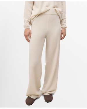 Mango Cashmere Pants - Natural