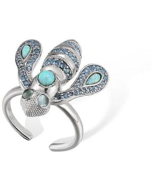 Retro Chic Honey Bee Ring - White