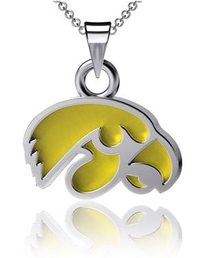 Dayna Designs Iowa Hawkeyes Enamel Pendant Necklace - White