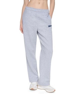DKNY High-rise Wide-leg Relaxed-fit Sweatpant - Gray