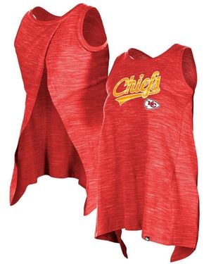 KTZ Kansas City Chiefs Space Dye Active Tank Top - Red