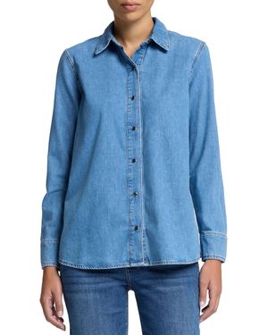 7 For All Mankind Cotton Chambray Shirt - Blue