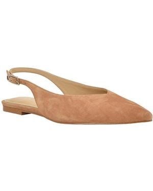 Guess Dorazio Pointed Toe Slingback Flats - Brown