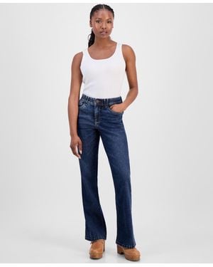 Democracy Petite Mid-rise "ab"solution Bootcut Jeans - Blue