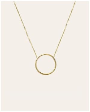 Zoe Lev 14k Gold Circle Necklace - Natural