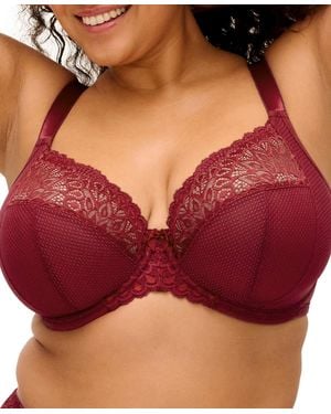 Elomi Tiernie Plus Size Plunge Bra - Red