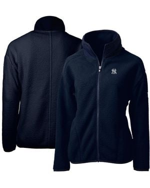 Cutter & Buck New York Yankees Cascade Eco Sherpa Fleece Full-zip Jacket - Blue