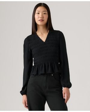 Levi's Esme Long-sleeve Slim Fit Blouse - Black