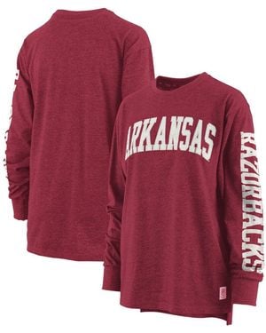 Pressbox Arkansas Razorbacks Two-hit Canyon Long Sleeve T-shirt - Red