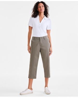 Style & Co. Mid-rise Comfort Waist Capri Pants - Gray