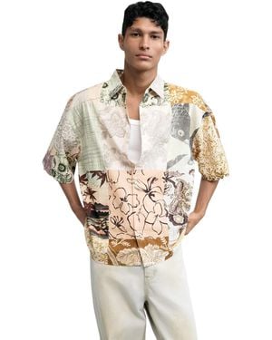 Desigual Oriental Patch Shirt - Natural