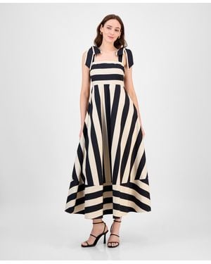 Rachel Roy Shasha Striped Cotton Dress - White