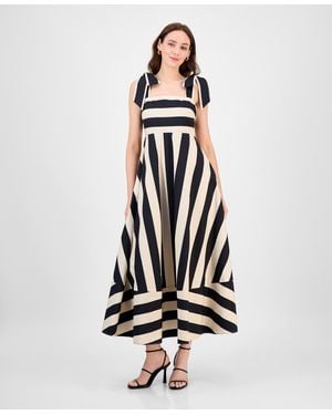 Rachel Roy Shasha Striped Cotton Dress - White